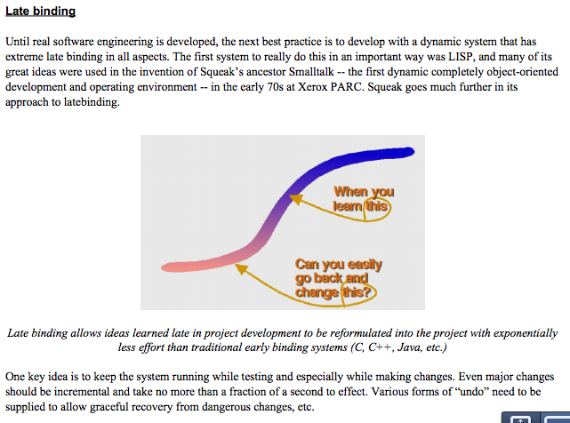 Alan Kay late binding